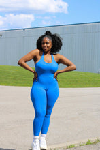 Load image into Gallery viewer, Yoga Jumpsuit Blue
