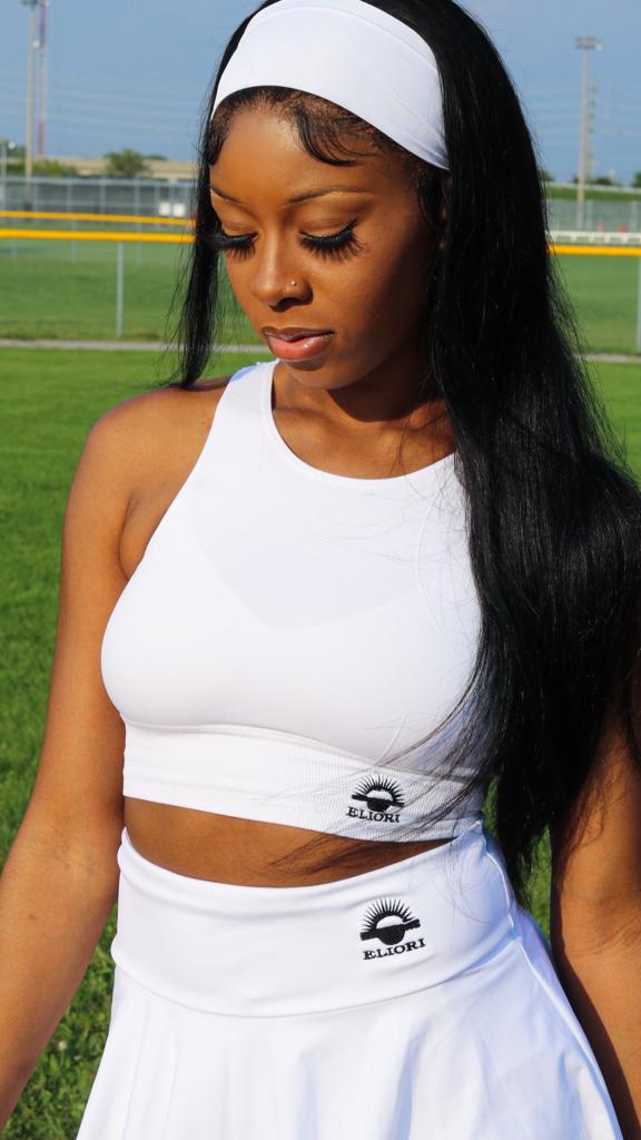 White Tennis Sports Bra