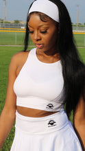 Load image into Gallery viewer, White Tennis Sports Bra
