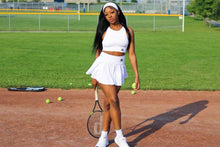 Load image into Gallery viewer, White Fitness Tennis Skirt
